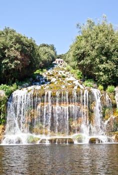 Famous Italian gardens of Reggia di Caserta, Italy.