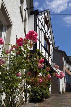 The beautiful architecture in Linz am Rhein in Germany.