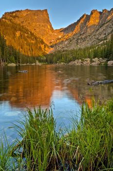 Worm Summer Sunrise over Dream Lake - Rocky Mountains Colorado 