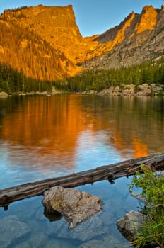 Worm Summer Sunrise over Dream Lake - Rocky Mountains Colorado 