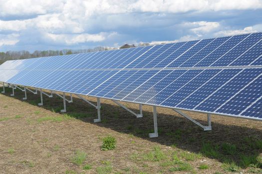 solar collector energy plant outside against sky