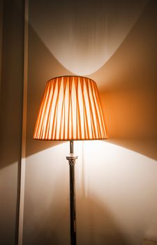 Lamp in the dark interior