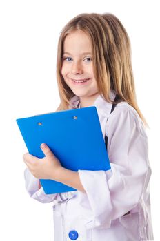 Little girl in doctor costume