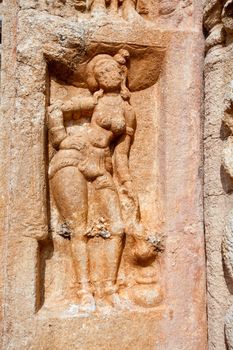 ancient stone carvings in jetavanarama dagoba, anuradhapura, sri lanka