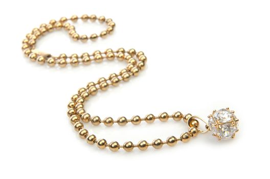 Necklace isolated on the white