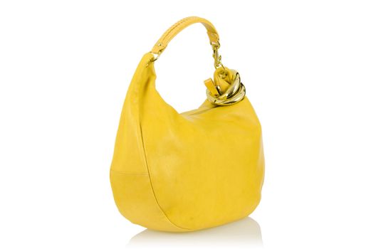 Elegant woman bag isolated on white