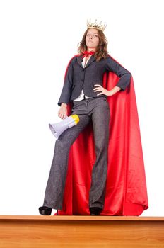 Businesswoman in superwoman concept