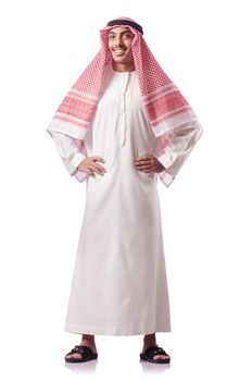 Arab man isolated on the white