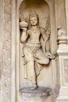 stone carving in temple of the tooth, candy, sri lanka