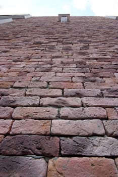 Pink Brick Wall Texture, square bricks background of decorate