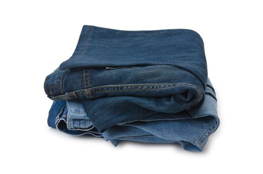 Pair of jeans isolated on the white