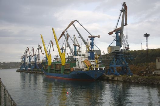 sea port in the south of Sakhalin Island