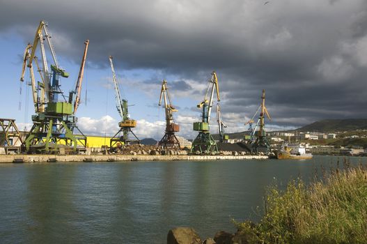 sea port in the south of Sakhalin Island