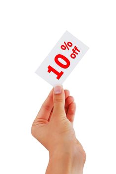 discount of 10 percent in hand