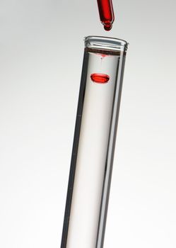 Test tube and pipette close-up