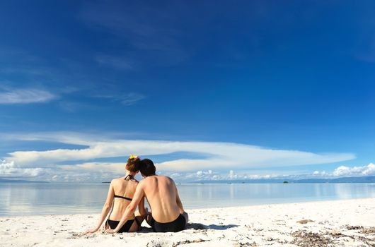 Couple on a tropical beach