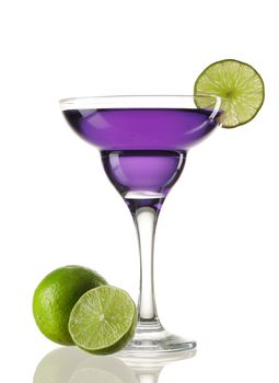 Margarita or Daiquiri cocktail isolated on white