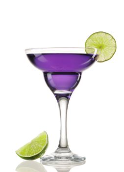 Margarita or Daiquiri cocktail isolated on white