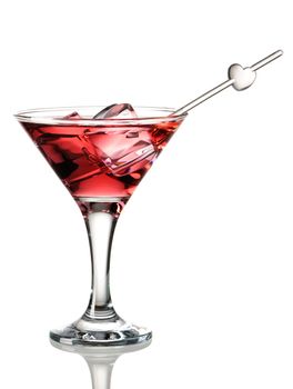 Cosmopolitan cocktail isolated on white