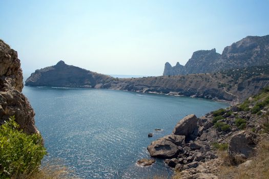 Mountains, sea, sky. Ukraine. Southern coast of Crimea.