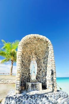 Saint Maria on Willy's rock at Boracay beach, Philippines
