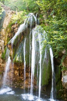 Waterfalls of Dzhur-dzhur in Crimean mountains
