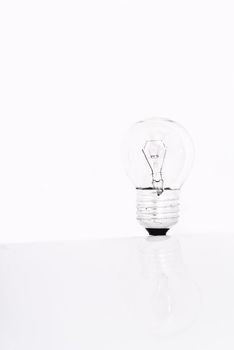 one bulb lamp isolated on a white background