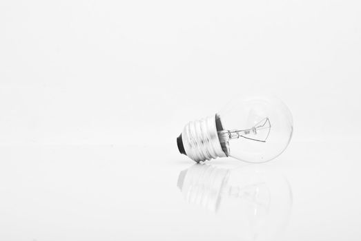 one bulb lamp isolated on a white background