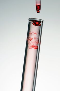 Test tube and pipette close-up