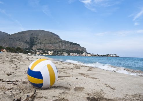 The famous beach of "Mondello" ; in Palermo, Sicily