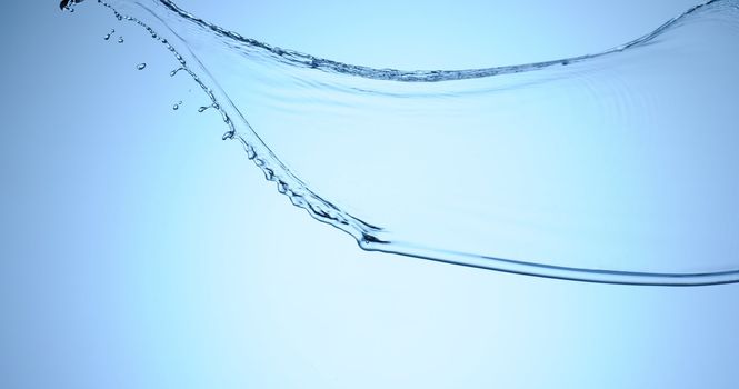 Beautiful water splash speed shot