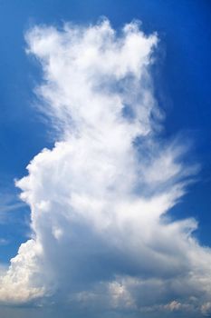 Nature. Beautiful blue sky with clouds background