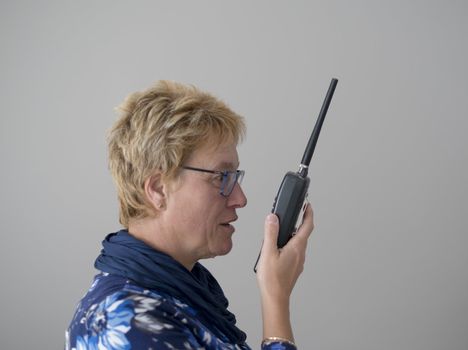 communication by talking in portable radio