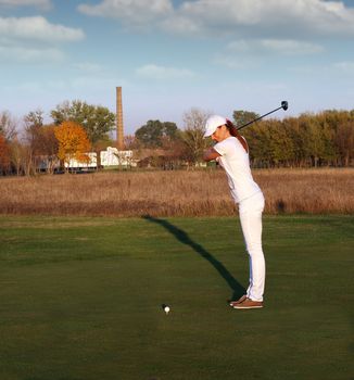 girl golf player