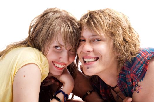 Portrait of smiling young beauty couple 6