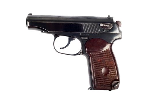 The pistol. Isolated on white background