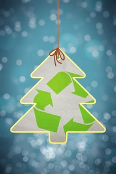 An image of a nice christmas recycling sign