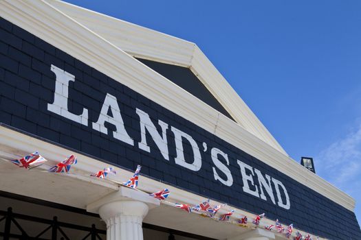 The entrance to the Land's End tourist attraction in Cornwall.