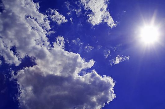 sky background. sun and clouds background 1