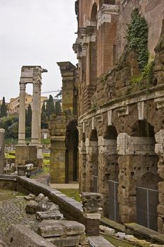 view of Marcellus Theatre in Rome, Italy