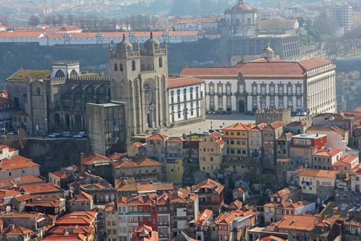 Portugal. Porto. Aerial view over the city