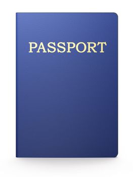 Passport on white background