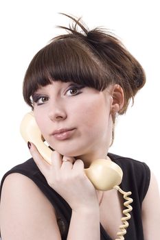 The mad housewife with phone. funny picture 2