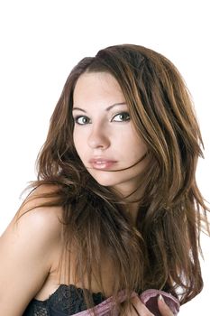 portrait of the young beauty woman. Isolated 4