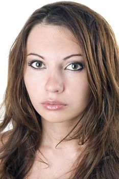 portrait of the young beauty woman. Isolated 2