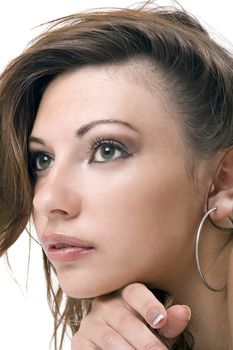 portrait of the young beauty woman. Isolated 8