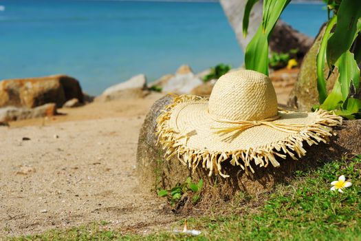 Hat on a beach in Thailand