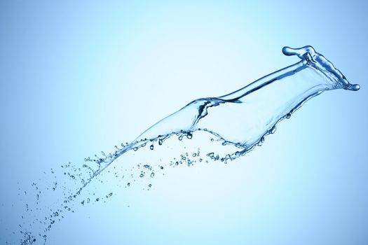 Beautiful water splash speed shot