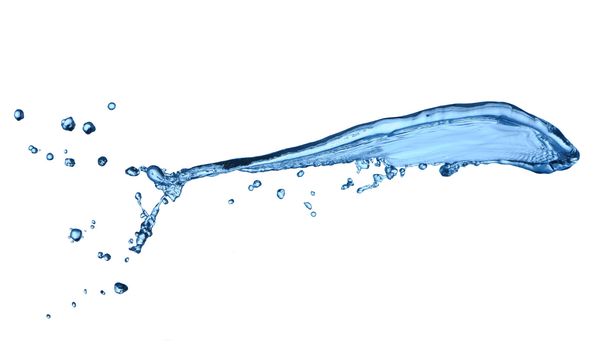 Beautiful water splash isolated on white