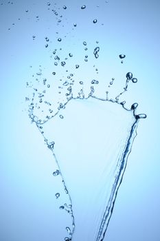 Beautiful water splash speed shot